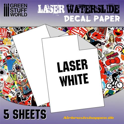 Waterslide Decals - Laser White, lav selv decals